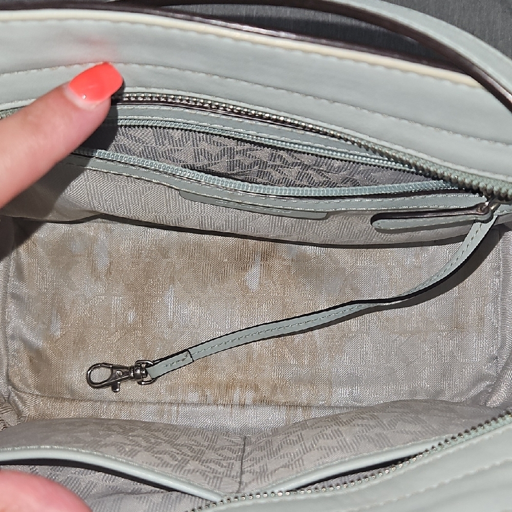 Michael Kors Gray Patchwork Satchel - image 2